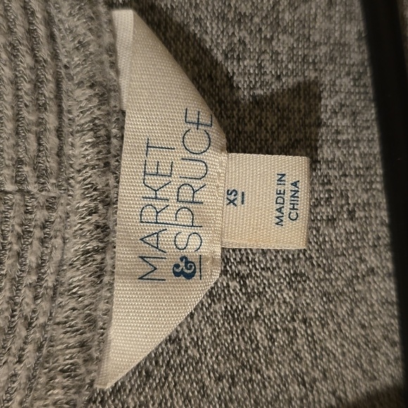 Market & Spruce Heather Gray Open Front Cardigan - Picture 2 of 2